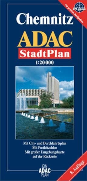 ADAC Stadtpläne, Chemnitz: Mit City- u. Durchfahrtspl., Rad- u. Wanderwegen, Postleitzahlen sowie großer Umgebungskte.