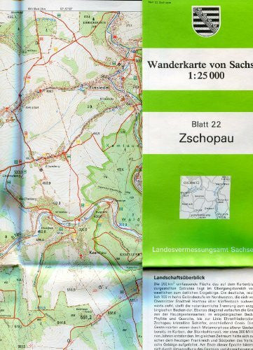 Staatsbetrieb Geobasisinformation u. Vermessung Sachsen (GeoSN) Zschopau: Wanderkarte 1:25 000, Ausgabe mit Wander- und Reitwegen (WK25 Blatt 22) (Topographische Freizeitkarten Sachsen 1:25 000 / Wanderkarten (WK25))