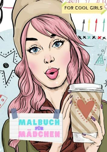 SweetArtRos Malbuch für Mädchen ab 12 Jahre: Beschäftigungsbuch in A4 mit 50 liebevolle Motive, besonders inspirierend für Mädchen und Teenagers. Entspannt, ... (Malbücher für kleine und große Mädchen)