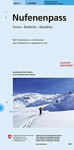 Bundesamt für Landestopografie swisstopo 265S Nufenenpass Schneesportkarte: Goms - Bedretto - Basòdino (Skitourenkarten 1:50 000)