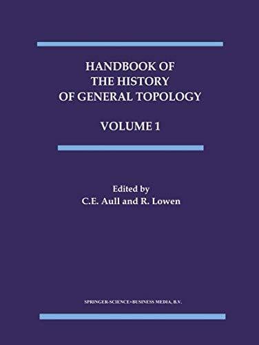 Lowen, R. Handbook of the History of General Topology (History of Topology, 1, Band 1)