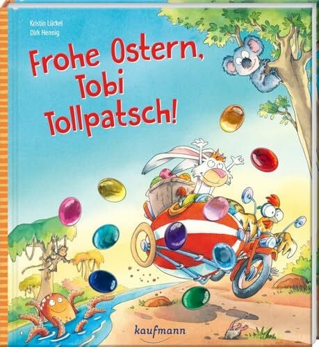 Hennig, Dirk Frohe Ostern, Tobi Tollpatsch!: Funkel-Bilderbuch mit Glitzersteinen (Bilderbuch mit integriertem Extra - Ein Osterbuch: Kinderbücher ab 3 Jahre)