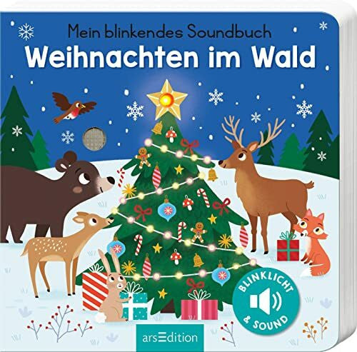 Dudziuk, Kasia Mein blinkendes Soundbuch – Weihnachten im Wald: Sound mit 1 LED | Die innovative Soundreihe für die Allerkleinsten ab 12 Monaten
