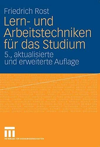 Rost, Friedrich Lern- und Arbeitstechniken für das Studium