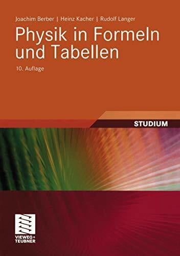 Kacher, Heinz Physik in Formeln und Tabellen