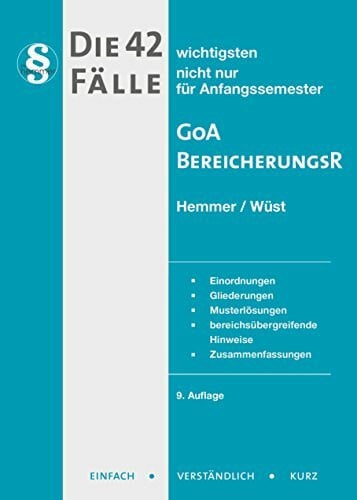 Wüst, Achim Die 42 wichtigsten Fälle GoA/Bereicherungsrecht (Skripten - Zivilrecht)
