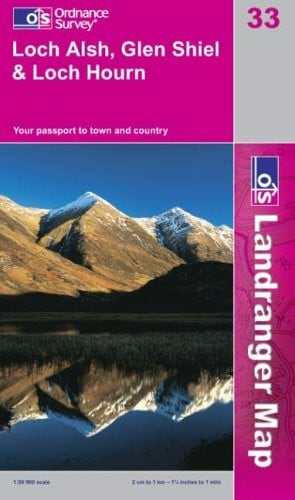 Ordnance Survey Loch Alsh, Glen Shiel and Loch Hourn (Landranger Maps)