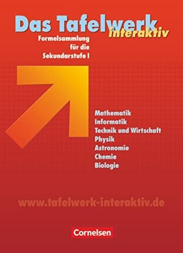 Pfeil, Wolfgang Das Tafelwerk interaktiv - Formelsammlung für die Sekundarstufe I - Allgemeine Ausgabe: Schulbuch (Das Tafelwerk interaktiv, Allgemeine Ausgabe)