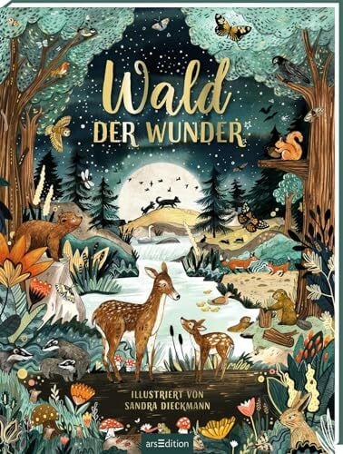 Dieckmann, Sandra Wald der Wunder: Bilderbuch mit magischen Illustrationen, Tiere im Lauf des Tages im Wald, ab 3 Jahren