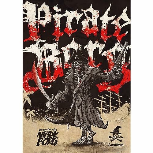 Pirate Borg Core Rulebook (Fantasy RPG, Digest-Sized Hardback)