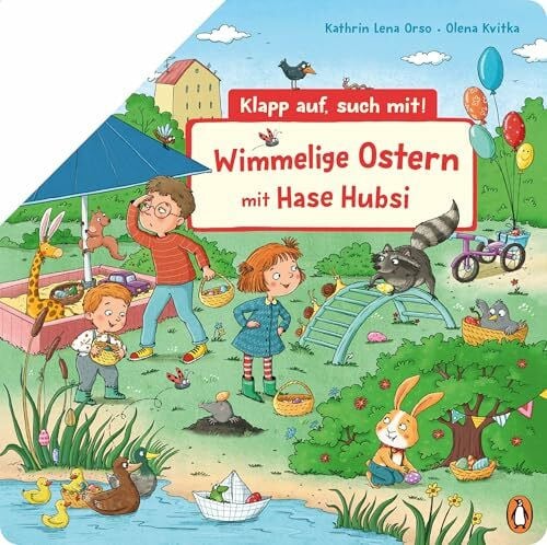 Kvitka, Olena Wimmelige Ostern mit Hase Hubsi: Lustiges Wimmelbuch mit großen Ausfaltseiten für Kinder ab 2 Jahren (Klapp auf, such mit!, Band 1)