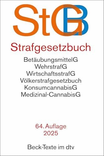 Weigend, Prof. Dr. Thomas Strafgesetzbuch: mit Einführungsgesetz, Völkerstrafgesetzbuch, Subventionsgesetz, Wehrstrafgesetz, Wirtschaftsstrafgesetz, Betäubungsmittelgesetz, ... dem Jugendgerichtsgesetz, (Beck-Texte im dtv)
