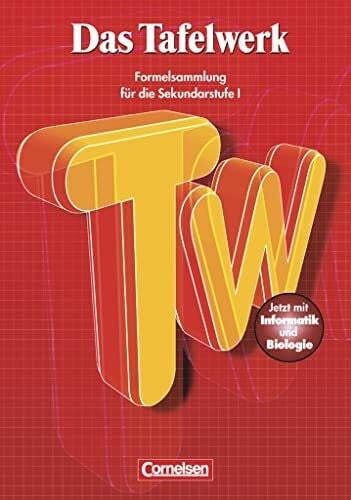 Pfeil, Wolfgang Das Tafelwerk 2001- Formelsammlung für die Sekundarstufe 1: Schulbuch - Kartoniert (Das Tafelwerk, Östliche Bundesländer und Berlin)