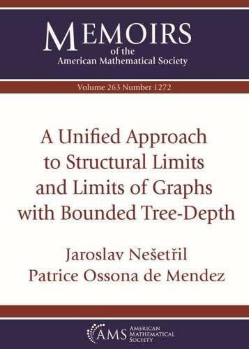 Nesetril, Jaroslav A Unified Approach to Structural Limits and Limits of Graphs With Bounded Tree-Depth (Memoirs of the American Mathematical Society, January 2020, 263-1272)