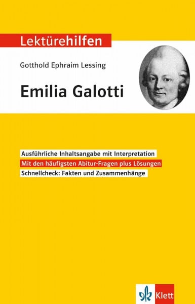 Hellberg, Wolf Dieter Klett Lektürehilfen Lessing, Emilia Galotti: Interpretationshilfe für Oberstufe und Abitur
