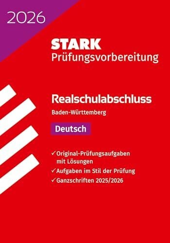 Schnurrer, Franziska STARK Deutsch - Realschulabschluss 2026 BW - Prüfungsvorbereitung (Abschlussprüfungen)