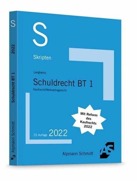 Langkamp, Tobias Skript Schuldrecht BT 1: Kaufrecht / Werkvertragsrecht (Skripten Zivilrecht)