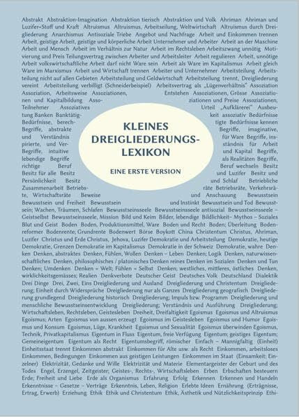 Steiner, Rudolf Kleines Dreigliederungslexikon
