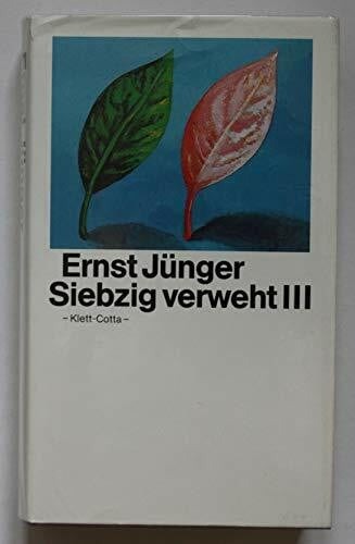 Jünger, Ernst Siebzig verweht, Bd.3