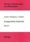 Ecker, Egon Ausgewählte Gedichte. Band 2. Der klassische Goethe (1775 - 1805).
