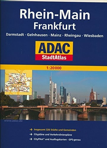 ADAC Kartografie ADAC Stadtatlas Rhein-Main/Frankfurt 1:20 000: mit Darmstadt, Gelnhausen, Mainz, Rheingau, Wiesbaden (ADAC StadtAtlanten 1:20.000)