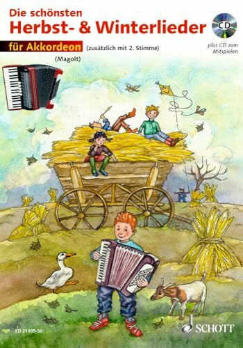 Estenfeld-Kropp, Christa Die schönsten Herbst- und Winterlieder: Sankt Martin, Nikolauslieder und Weihnachtslieder. 1-2 Akkordeons.