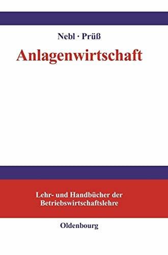Prüß, Henning Anlagenwirtschaft (Lehr- und Handbücher der Betriebswirtschaftslehre)