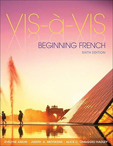Omaggio Hadley, Alice C. Vis-À-Vis: Beginning French (Student Edition)