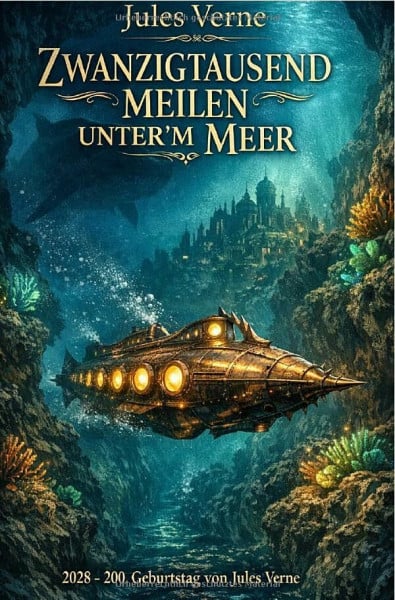 Verne, Jules 2028 - 200. Geburtstag von Jules Verne / Zwanzigtausend Meilen unter'm Meer: Band 1 + Band 2