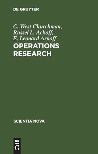 Ackoff, Russel L. Operations Research: Eine Einführung in die Unternehmensforschung (Scientia Nova)