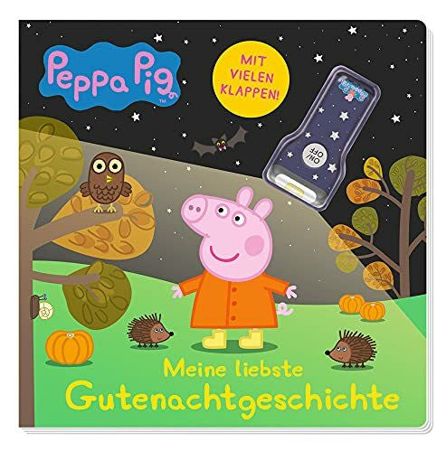 Panini Peppa Pig: Meine liebste Gutenachtgeschichte: Pappbilderbuch mit Klappen und Taschenlampe