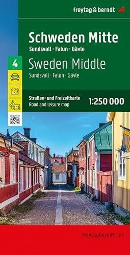 freytag & berndt freytag & berndt Straßenkarte Schweden Mitte 1:250.000: Straßen- und Freizeitkarte Sundsvall - Falun - Gävle, Camping- und Stellplätze, Blatt 4