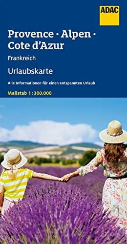 ADAC Urlaubskarte Provence, Französiche Alpen, Cote d'Azur 1:300.000: Straßenkarte und Autokarte