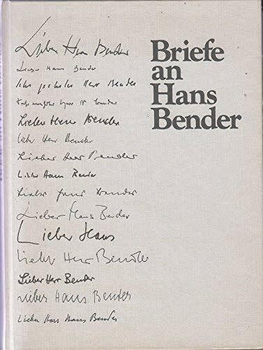 Bender, Hans Briefe an Hans Bender