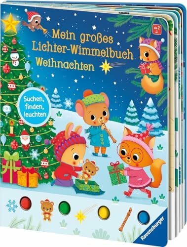 Grimm, Sandra Mein großes Lichter-Wimmelbuch: Weihnachten – Wimmelbuch ab 2 Jahre, mit über 50 Lichtern