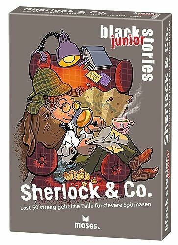 Kollars, Helmut Moses. 100675 black stories junior, detective stories, 50 streng geheime Rätsel für clevere Spürnasen, Rätselkartenspiel, White