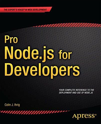 Ihrig, Colin J. Pro Node.js for Developers