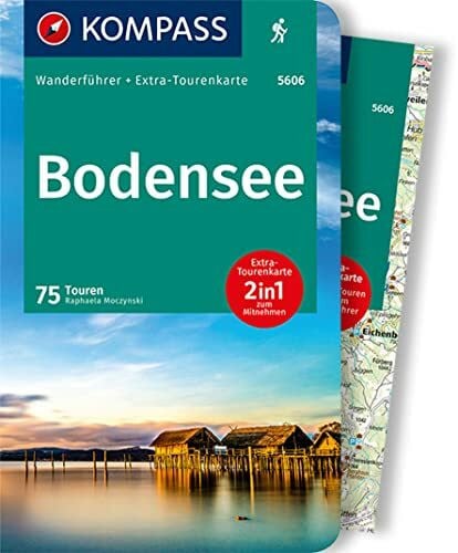 Moczynski, Raphaela KOMPASS Wanderführer Bodensee, 75 Touren: mit Extra-Tourenkarte Maßstab 1:75.000, GPX-Daten zum Download