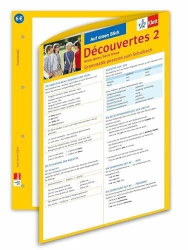 Malek, Bettina Découvertes Série jaune / Série bleue 2 - Auf einen Blick: Grammatik passend zum Schulbuch - Klappkarte (6 Seiten) (Découvertes. Série jaune (ab Klasse 6). Ausgabe ab 2012)