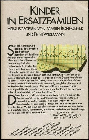 Bonhoeffer, Martin / Widemann, Peter Kinder in Ersatzfamilien