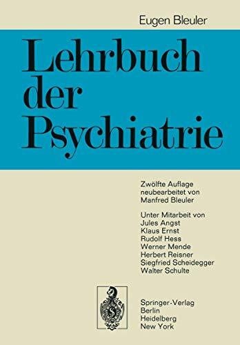 Bleuler, Eugen Lehrbuch der Psychiatrie (German Edition)