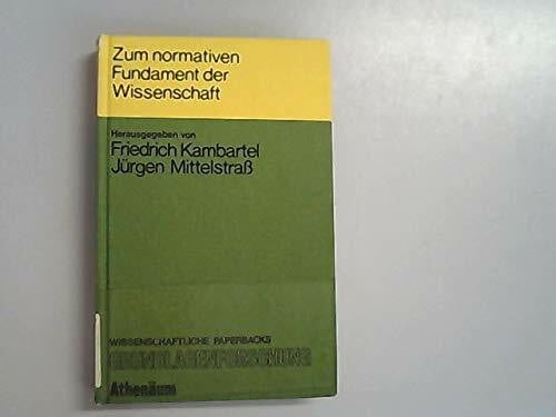Jürgen Mittelstraß Zum normativen Fundament der Wissenschaft,
