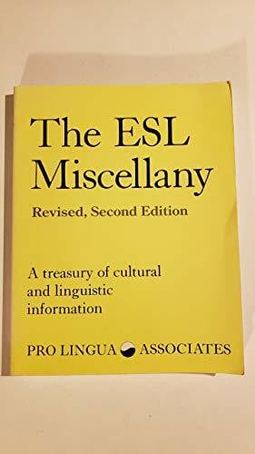raymond-c-clark-patrick-r-moran-arthur-a-burrows The Esl Miscellany: A Treasury of Cultural and Linguistic Information