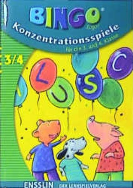 Schindele, Heinz BINGO logo, Konzentrationsspiele, Bd.3/4, Für die 3. und 4. Klasse (Ensslin im Arena Verlag)