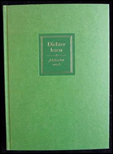 Tgahrt, Reinhard Dichter lesen II: Jahrhundertwende (Marbacher Schriften)