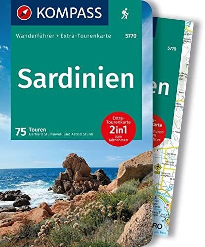 Sturm, Astrid KOMPASS Wanderführer Sardinien, 75 Touren mit Extra-Tourenkarte: GPS-Daten zum Download