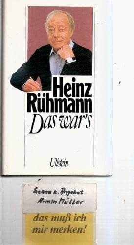 Rühmann, Heinz Das war's: Erinnerungen
