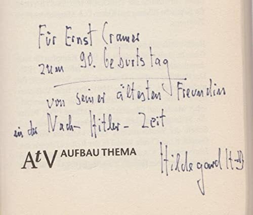 Hildegard Hamm-Brücher Zerreißt den Mantel der Gleichgültigkeit. Die 'Weiße Rose' und unsere Zeit.