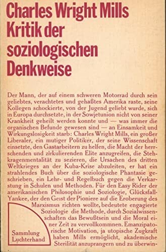 Kritik der soziologischen Denkweise.