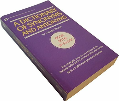 Devlin, Joseph Dictionary of Synonyms & Antonyms